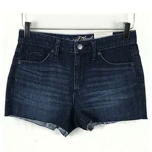 Nwt DARK DENIM HIGH RISE SHORTIE SHORTS